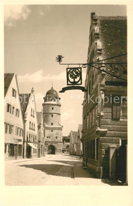 Dillingen Donau Innenstadt Tuerschild Turm Torbogen