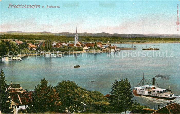Friedrichshafen Bodensee Panorama Dampfer
