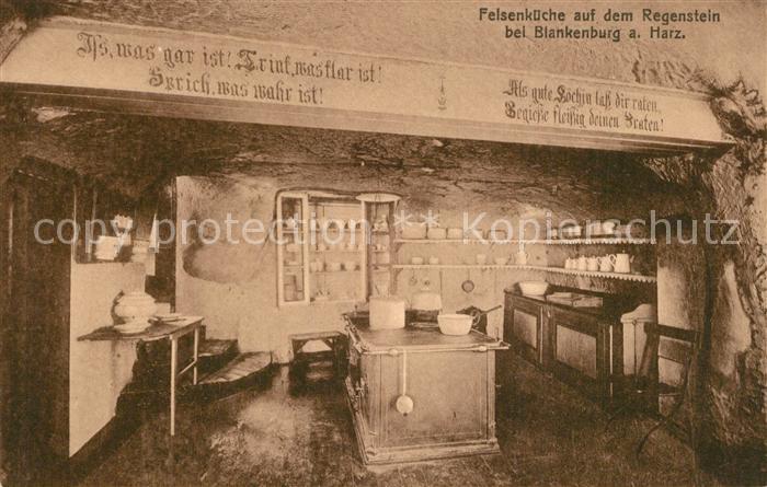 Blankenburg Harz Serie 48 Burg Regenstein Nr. 5 Felsenkueche