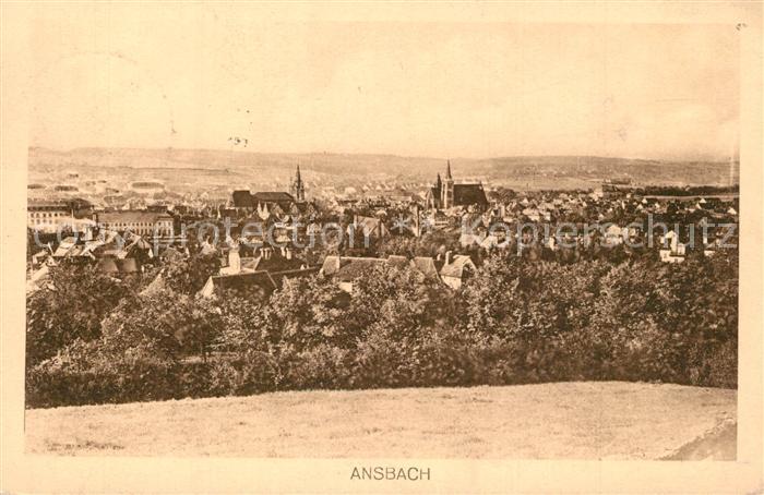 Ansbach Mittelfranken Stadtpanorama