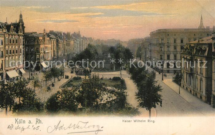 Koeln Rhein Kaiser Wilhelm Ring Denkmal Reiterstandbild