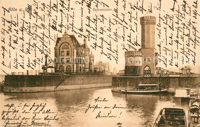 Koeln Rhein Hafeneinfahrt