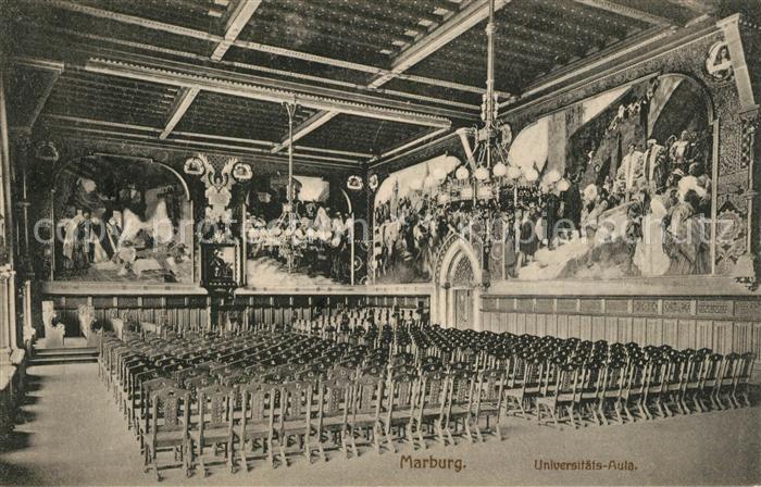 Marburg Lahn Wandgemaelde in Universitaetsaula