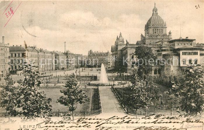 LEIPZIG Sachsen Reichsgericht mit Schmuckplatz und Villen