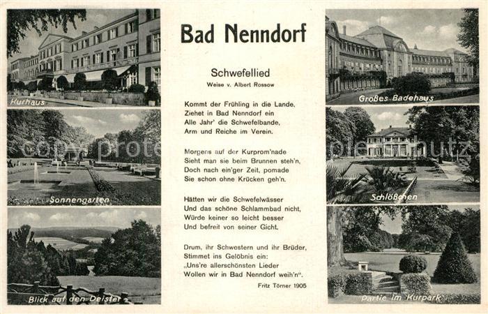 Bad Nenndorf Schwefellied Kurhaus Sonnengarten Badehaus Schloesschen Kurpark Lan