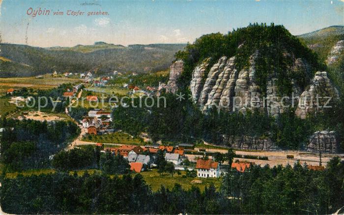 Oybin vom Toepfer gesehen Zittauer Gebirge