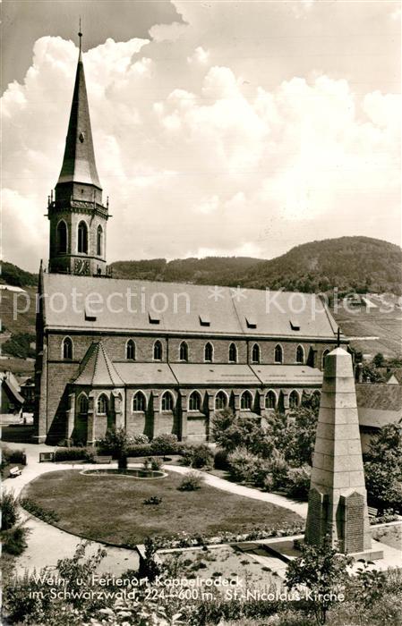 Kappelrodeck St Nicolaus Kirche Denkmal Weinort Ferienort im Schwarzwald