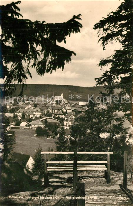 Bischofsgruen Ansicht vom Waldrand aus Kurort im Fichtelgebirge