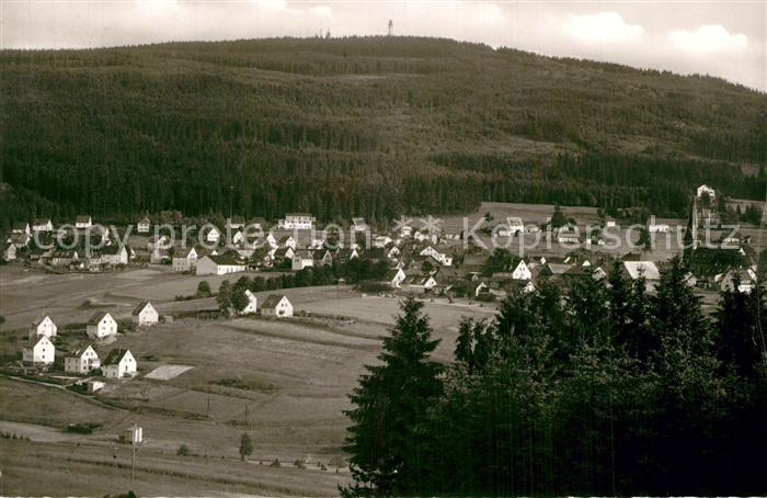 Bischofsgruen Panorama Luftkurort im Fichtelgebirge mit Ochsenkopf