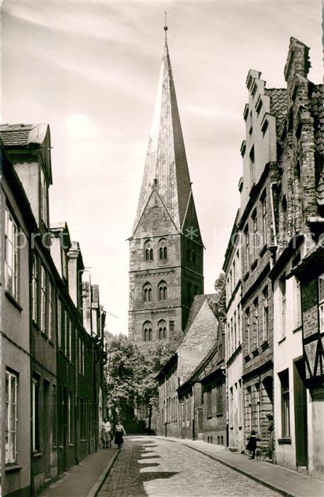 Luebeck Blick auf St aegidien Kirche