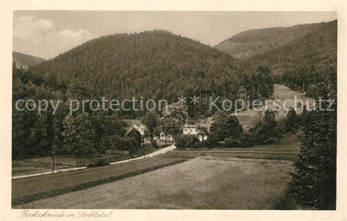 Sitzendorf Thueringen Bockschmiede im Sorbitztal Kupfertiefdruck