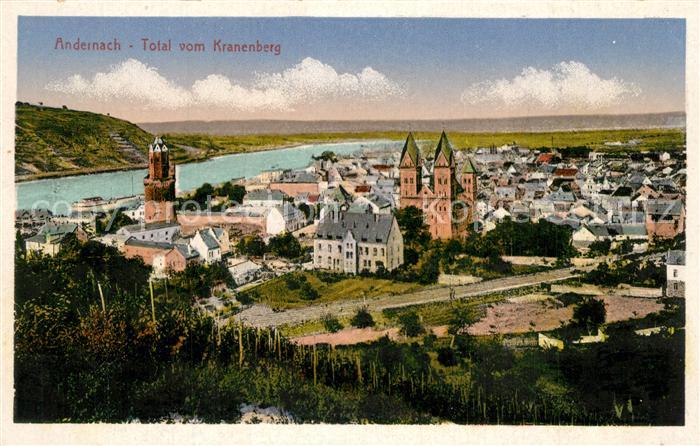 Andernach Totalansicht vom Kranenberg aus gesehen