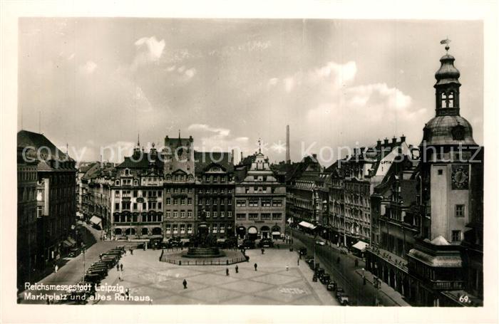 LEIPZIG Sachsen Marktplatz altes Rathaus Reichsmessestadt