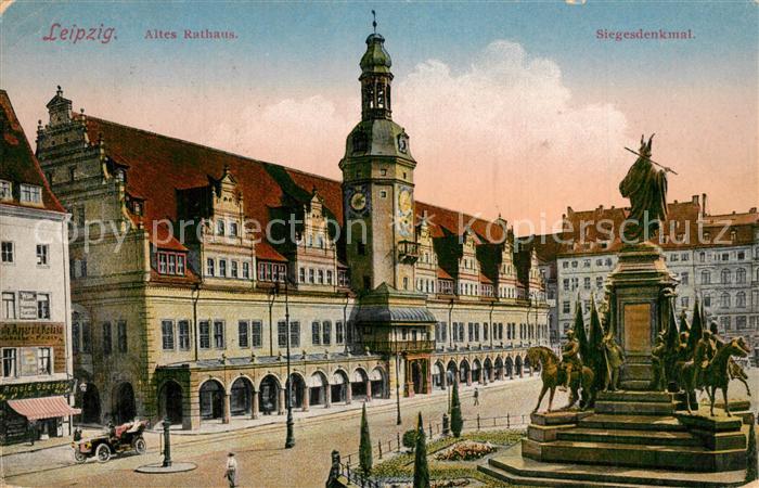 LEIPZIG Sachsen Altes Rathaus Siegesdenkmal