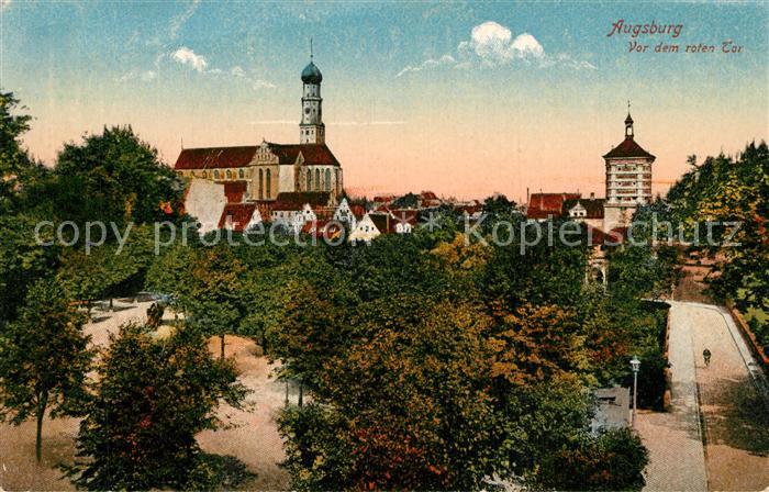 Augsburg Partie vor dem roten Tor Kirche