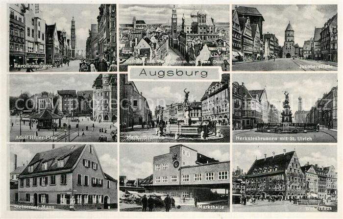 Augsburg Sehenswuerdigkeiten der Stadt Innenstadt