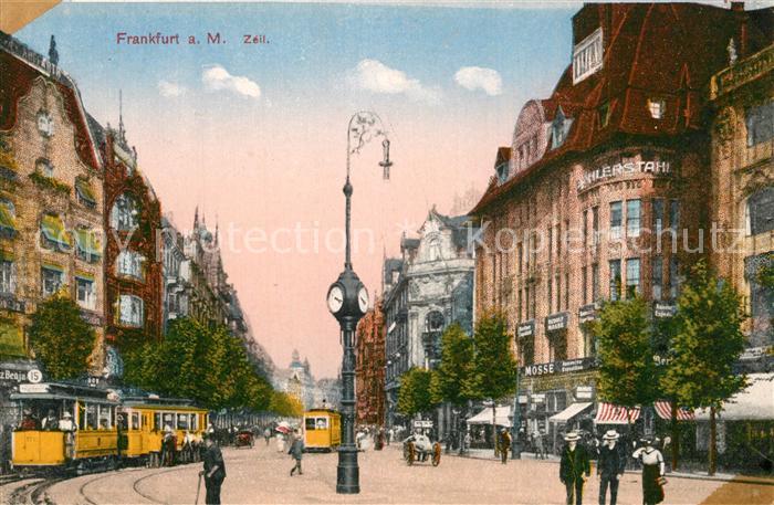 Frankfurt Main Die Zeil Strassenbahn
