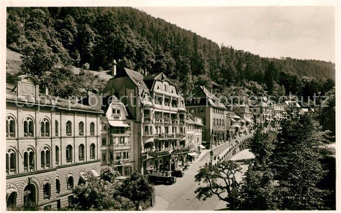 Wildbad Schwarzwald Teilansicht mit Rathaus