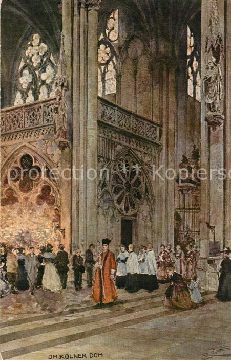 Koeln Rhein Im Koelner Dom Kuenstlerkarte