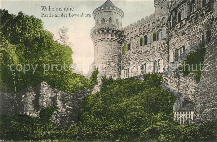 Wilhelmshoehe Kassel Partie an der Loewenburg