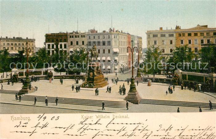 Hamburg Kaiser Wilhelm Denkmal Reiterstandbild
