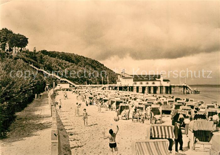 Sellin Ruegen Strand mit Seebruecke