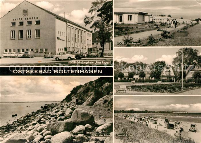 Boltenhagen Ostseebad FDGB Erholungsheim Fritz Reuter Urlauberdorf Kurpark Stran