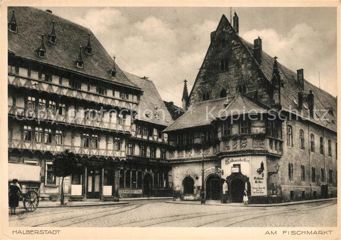 Halberstadt Fischmarkt Kupfertiefdruck