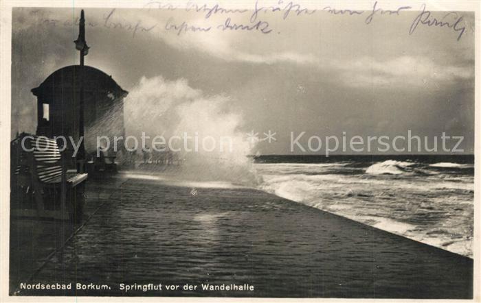 Borkum Springflut Wandelhalle