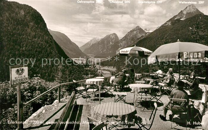 Ederkanzel Leutaschtal Mieminger Berge Tirol Gasthaus Terrasse