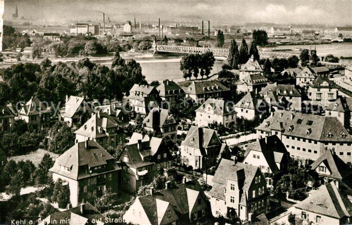 Kehl Rhein Panorama Blick auf Strassburg