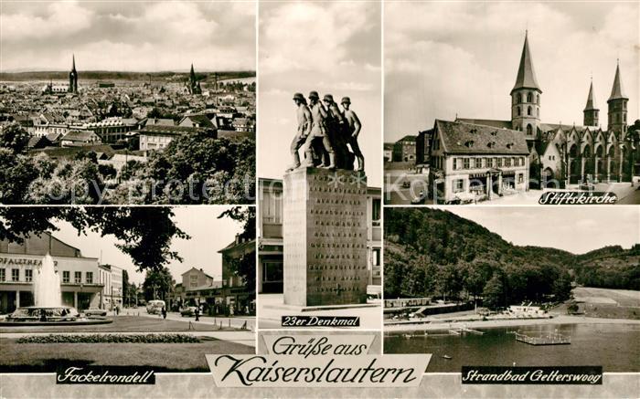 Kaiserslautern Fackelrondell Strandbad Gelterswoog 23er Denkmal Stiftskirche