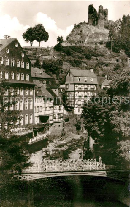 Monschau Blick auf den Haller Fachwerkhaeuser