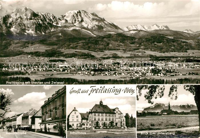 Freilassing Staufen Zwiese Hauptstrasse Schulhaus Untersberg