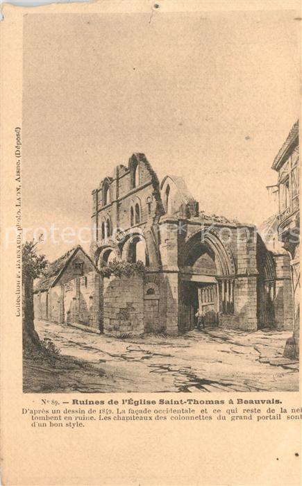 Beauvais 60 Eglise Saint-Thomas Ruines