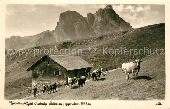 Pfronten Ostallgaeu Bayern Hochalp-H?tte mit Aggenstein