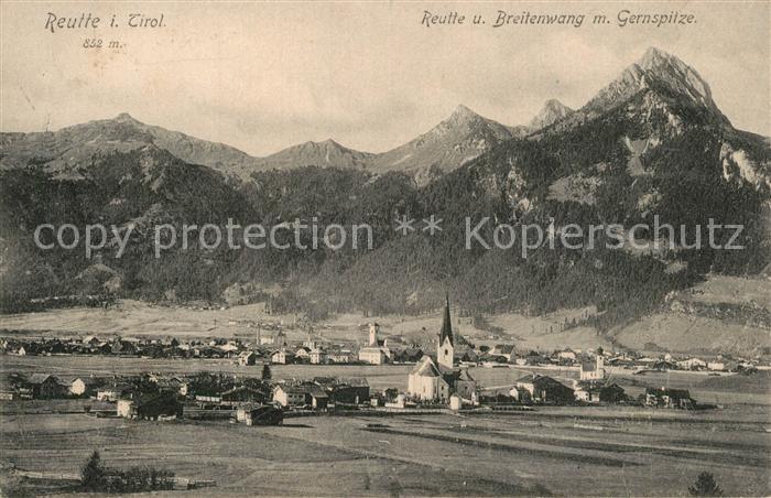 Reutte Tirol mit Breitenwang und Gernspitze