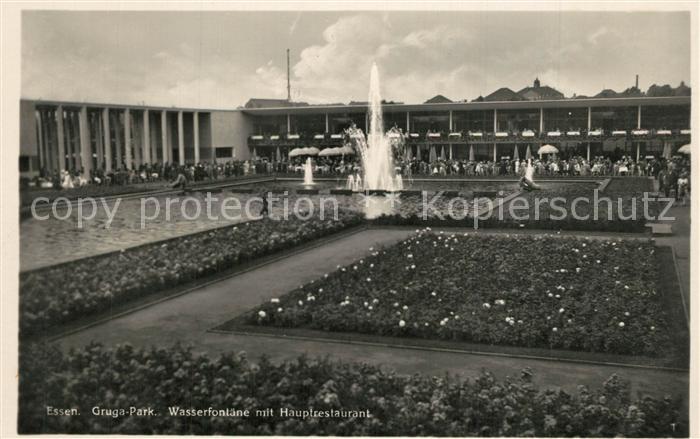 Essen Ruhr Gruga Park Wasserfontaene Hauptrestaurant
