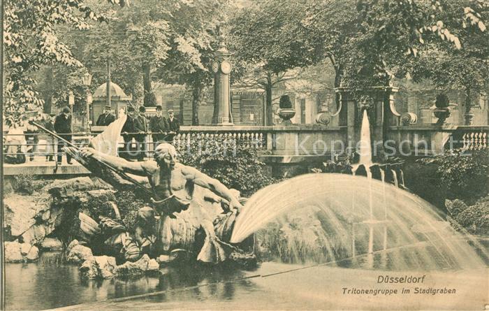 Duesseldorf Tritonengruppe Stadtgraben
