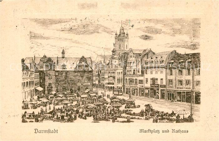 Darmstadt Marktplatz Rathaus
