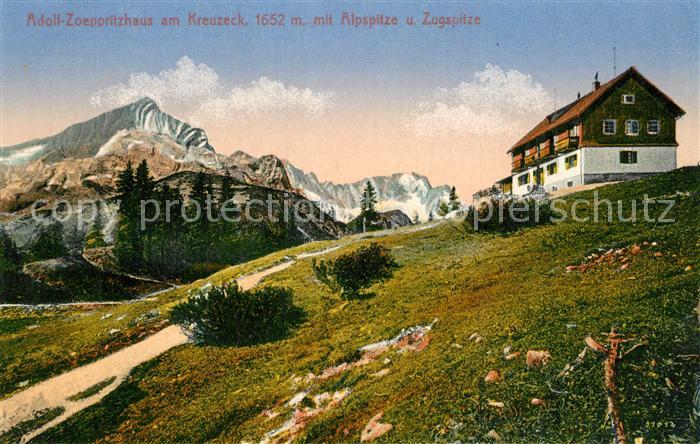 Kreuzeck Adolf Zoeppritzhaus Alpspitze Zugspitze