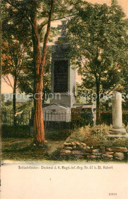 Saint-Hubert Moselle Schlachtfelder Denkmal