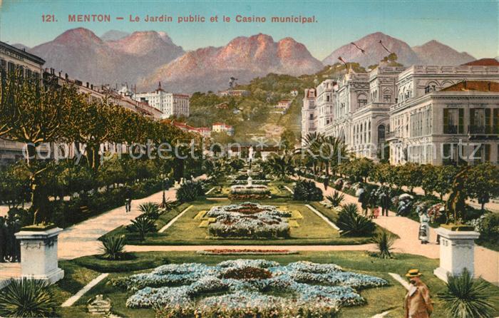 Menton Alpes Maritimes Jardin public Casino municipal
