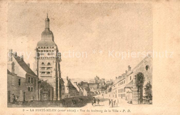 Ferte-Milon La Vue du Taubourg de la Ville