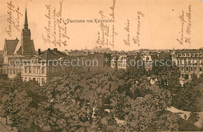 Frankfurt Main Panorama vom Kaiserplatz