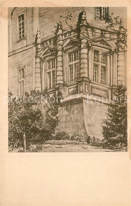 Rheydt Schloss Bleistiftzeichnung Amalie Lenssen