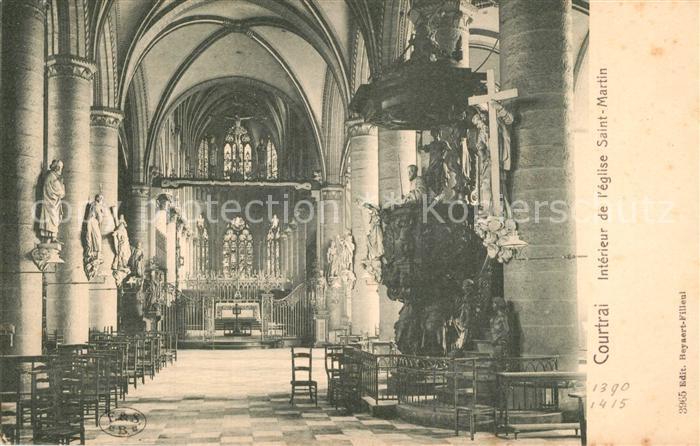 Courtrai KORTRIJK Flandre Belgie Eglise Saint Martin Interieur