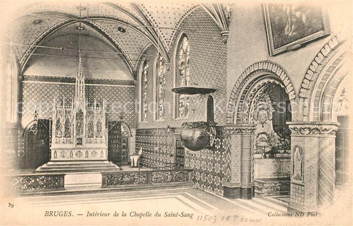 Bruges BRUGGE Belgie Chapelle du Saint Sang Interier