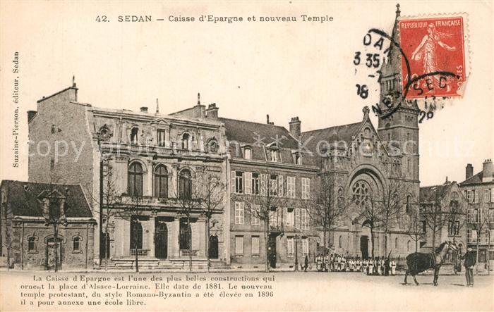 Sedan Ardennes Caisse Epargne nouveau Temple