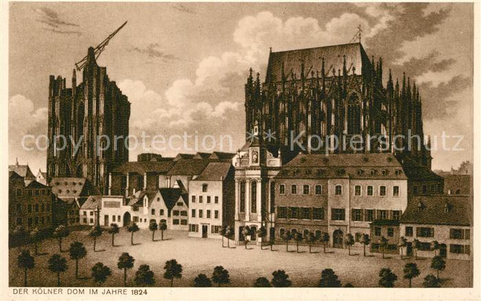 Koeln Rhein Dom 1824